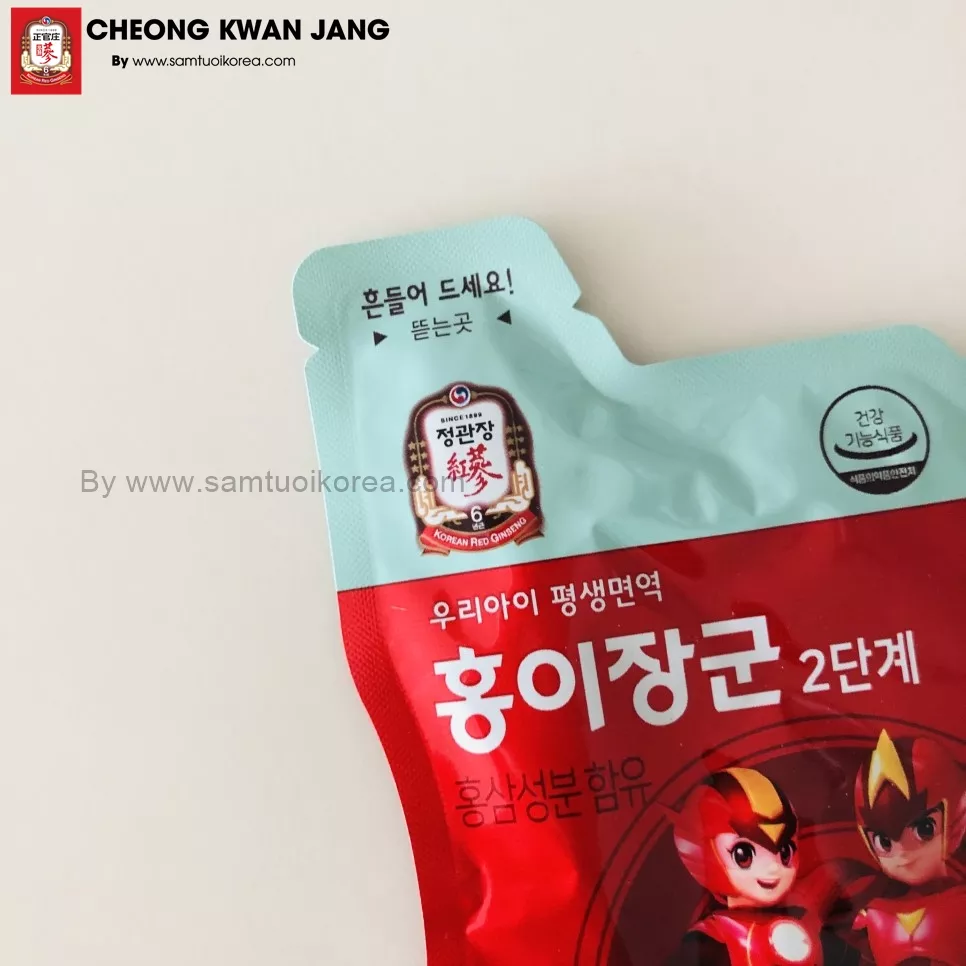 Nước hồng sâm trẻ em Cheong Kwan Jang số 2 20ml x 30 gói - 홍이장군 2단계 20ml*30포 (30일분) 