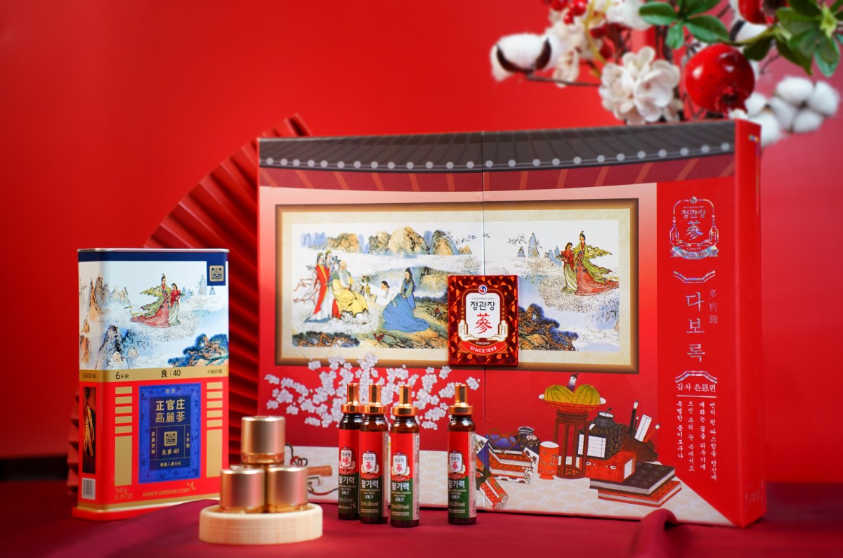 Quà Tết 2026 An Khang Vạn Thọ KGC Jung Kwan Jang sang trọng biếu tặng người lớn tuổi và doanh nghiệp
