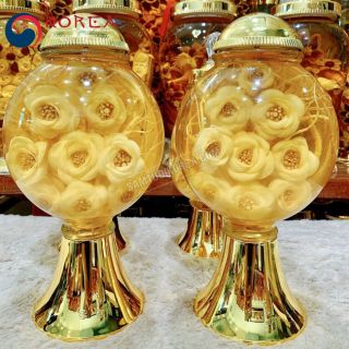 Bình rượu hoa sâm 5 lít dáng tròn bình số 40