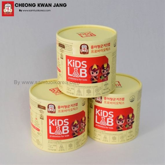 Men vi sinh cho trẻ Cheong Kwan Jang General Hong Yi's Kids Lab Probiotics 1,5g x 90 gói - 홍이장군 키즈랩 프로바이오틱스 90포