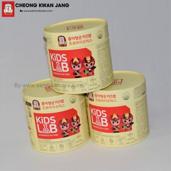 Men vi sinh cho trẻ Cheong Kwan Jang General Hong Yi's Kids Lab Probiotics 1,5g x 90 gói - 홍이장군 키즈랩 프로바이오틱스 90포