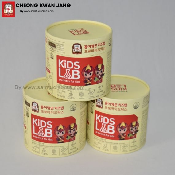 Men vi sinh cho trẻ Cheong Kwan Jang General Hong Yi's Kids Lab Probiotics 1,5g x 90 gói - 홍이장군 키즈랩 프로바이오틱스 90포