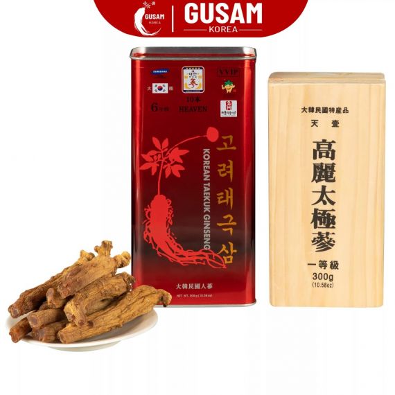 Thiên Sâm Chính Phủ Hàn Quốc Củ Khô VVIP 300g 10 củ