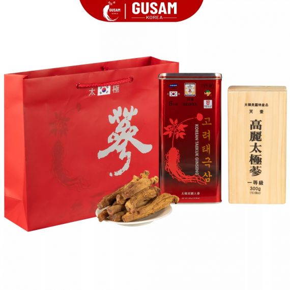 Thiên Sâm Chính Phủ Hàn Quốc Củ Khô VVIP 300g 10 củ