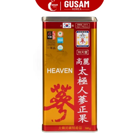 Thiên Sâm Chính Phủ Tẩm Mật Ong VVIP 300g 6 Củ