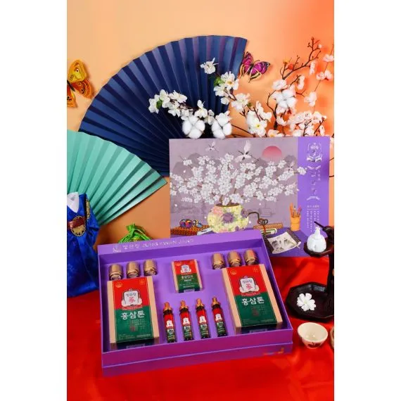 Hộp Quà Tết Sức Khỏe Xuân 2026 Giao Long Đắc Thủy KGC Jung Kwan Jang (홍삼정) | Sâm Tươi Korea