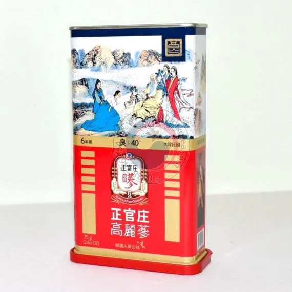 Hồng sâm củ khô KGC Jung Kwan Jang 75g số 40( Hộp 6 củ)