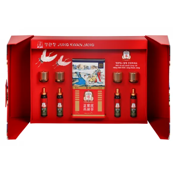 Hộp Quà Tết Sức Khỏe Xuân 2026 An Khang Vạn Thọ KGC Jung Kwan Jang (홍삼정) | Sâm tươi Korea