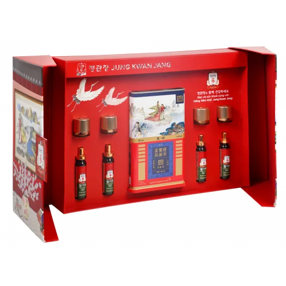Hộp Quà Tết Sức Khỏe Xuân 2026 An Khang Vạn Thọ KGC Jung Kwan Jang (홍삼정) | Sâm tươi Korea