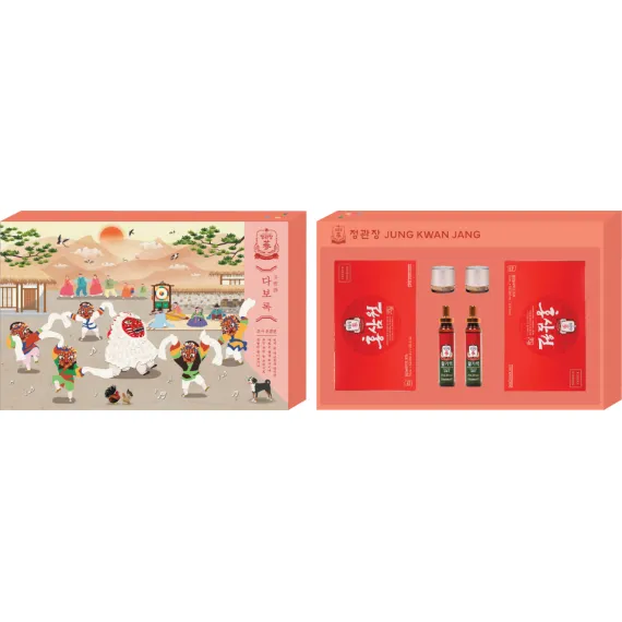 Hộp Quà Tết Sức Khỏe Xuân 2026 An Khang Vĩnh Ninh KGC Jung Kwan Jang (홍삼정) | Sâm Tươi Korea
