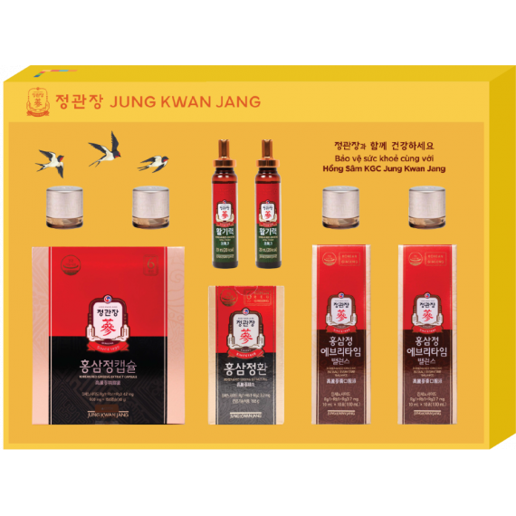 Hộp Quà Tết Sức Khỏe Xuân 2026 Phúc Lộc Trường Xuân KGC Jung Kwan Jang (홍삼정) | Sâm Tươi Korea
