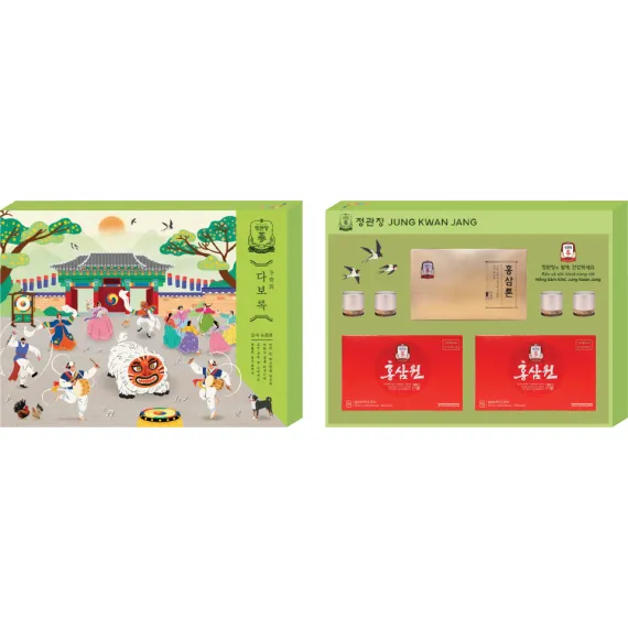 Hộp Quà Tết Sức Khỏe Xuân 2026 Sở Nguyệt Thành Tựu KGC Jung Kwan Jang (홍삼정) | Sâm Tươi Korea