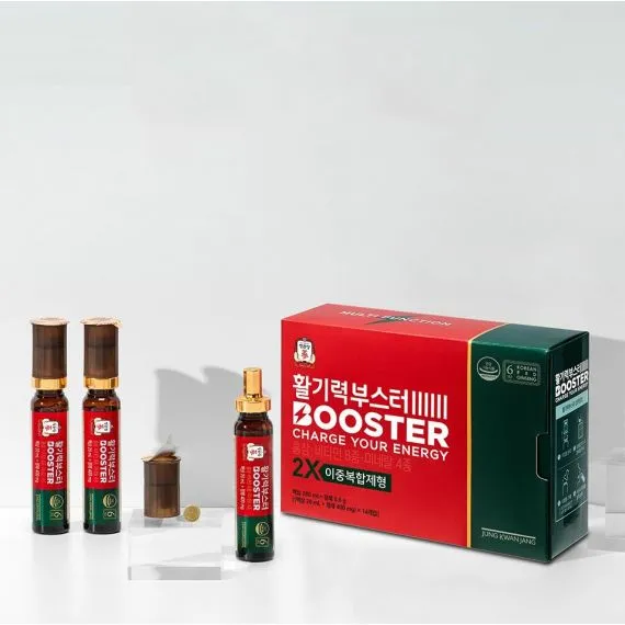 Nước hồng sâm KGC Jung Kwan Jang Vital Tonic Bosster 20ml x 14 ống + 14 viên Vitamin tổng hợp