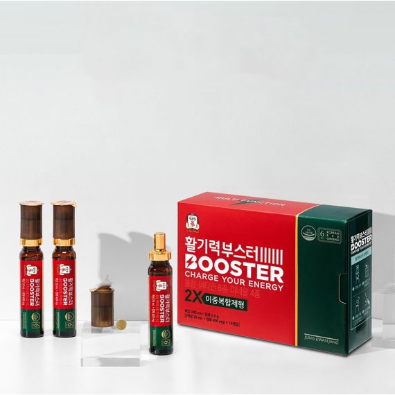 Nước hồng sâm KGC Jung Kwan Jang Vital Tonic Bosster 20ml x 14 ống + 14 viên Vitamin tổng hợp