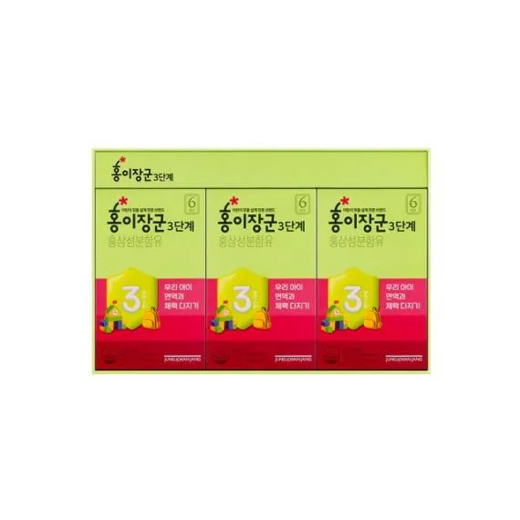 Nước hồng sâm trẻ em Cheong Kwan Jang số 3 20ml x 30 gói - 장군 3단계 20ml*30포 (30일분)