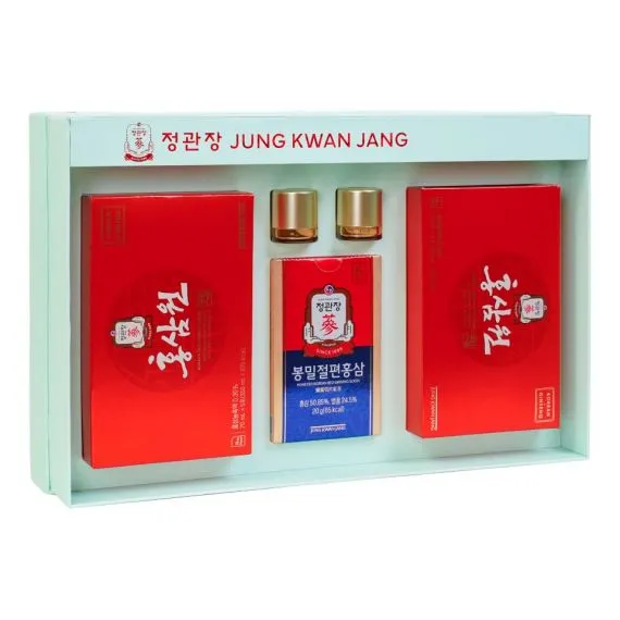 Hộp Quà Tết Sức Khỏe Xuân 2026 Thuận Phong Vạn Lý KGC Jung Kwan Jang (홍삼정) | Sâm Tươi Korea