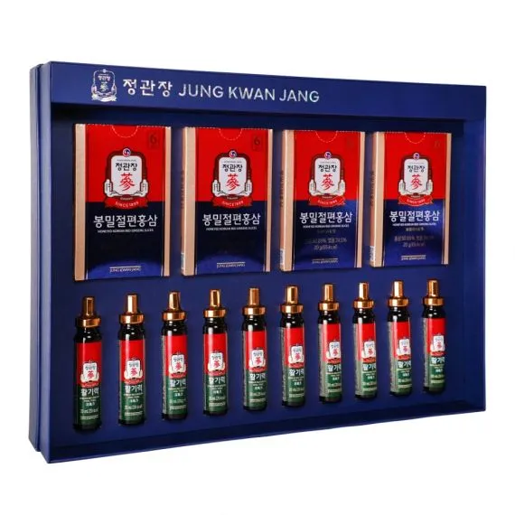 Hộp Quà Tết Sức Khỏe Xuân 2026 Xuân Phong Đắc Ý KGC Jung Kwan Jang (홍삼정) | Sâm tươi Korea