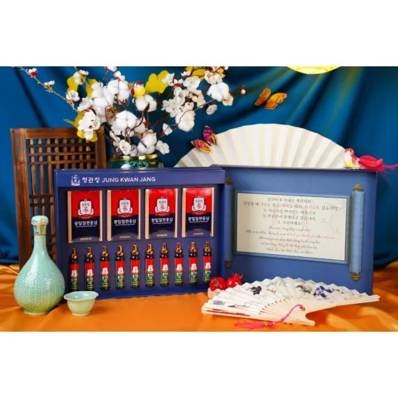 Hộp Quà Tết Sức Khỏe Xuân 2026 Xuân Phong Đắc Ý KGC Jung Kwan Jang (홍삼정) | Sâm tươi Korea