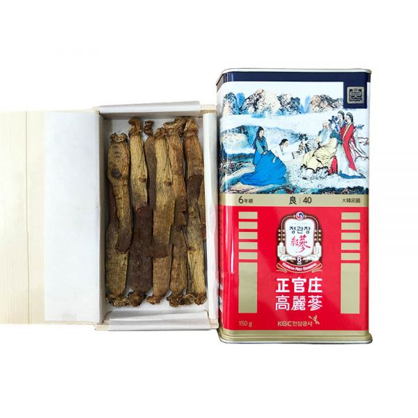 Hồng sâm củ khô KGC Jung Kwan Jang 150g số 40( hộp 12 củ