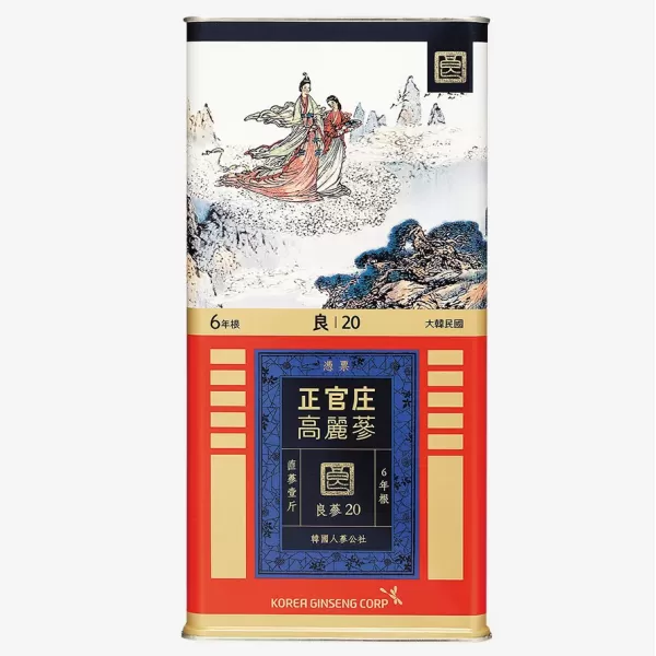 Hồng sâm củ khô KGC Jung Kwan Jang 600g số 20( Hộp 29 củ)