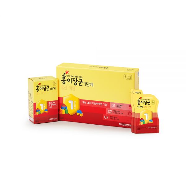 Nước hồng sâm trẻ em Cheong Kwan Jang số 1 15ml x 30 gói - 홍이장군 1단계 15ml*30포 (30일분)