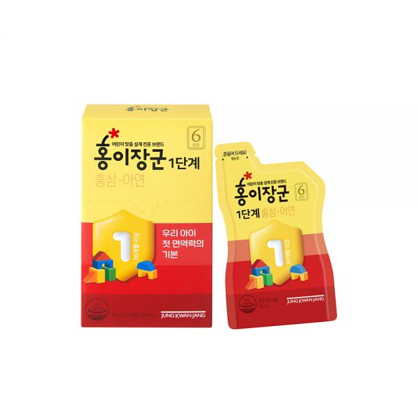 Nước hồng sâm trẻ em Cheong Kwan Jang số 1 15ml x 30 gói - 홍이장군 1단계 15ml*30포 (30일분)