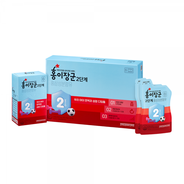 Nước hồng sâm trẻ em Cheong Kwan Jang số 2 20ml x 30 gói - 홍이장군 2단계 20ml*30포 (30일분)
